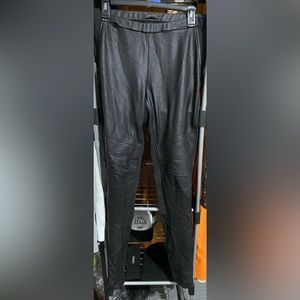 BCBG Black faux leather leggings